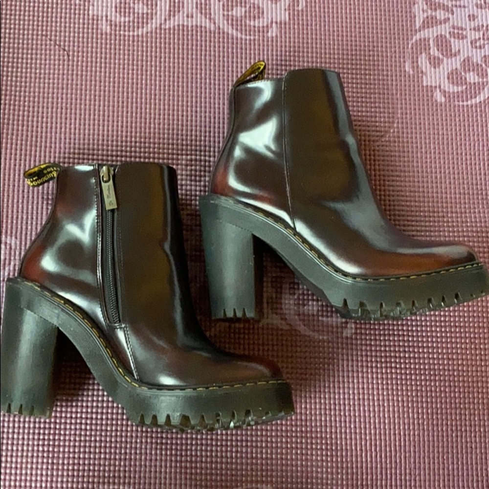 Dr. Martins cherry red Magdalena boot